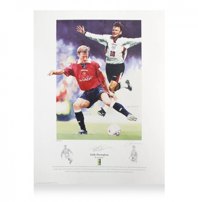 icons Teddy Sheringham Signed Montage Print
