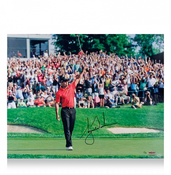 icons Tiger Woods Signed Photo: Victorious