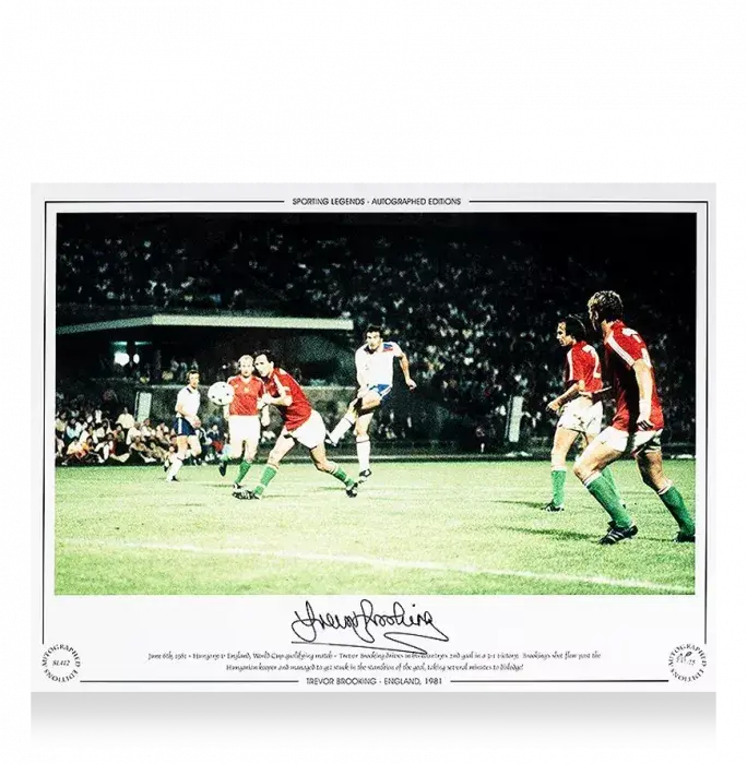 icons Trevor Brooking Signed England Photo