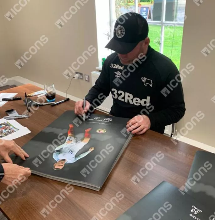 Icons Wayne Rooney Signed England Large Photo