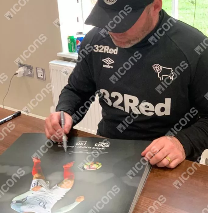 Icons Wayne Rooney Signed England Large Photo