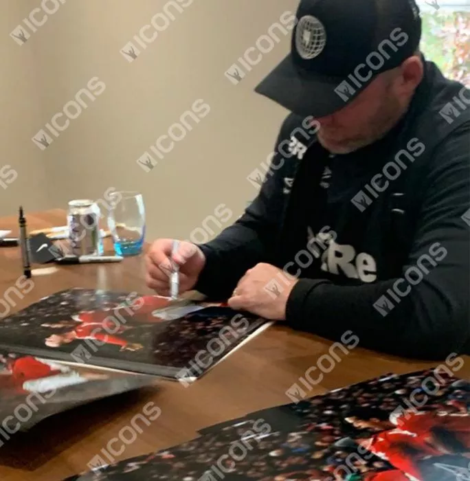 Icons Wayne Rooney Signed Manchester United Photo