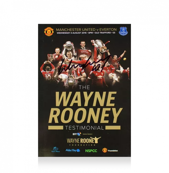 icons Wayne Rooney Signed Programme: Testimonial