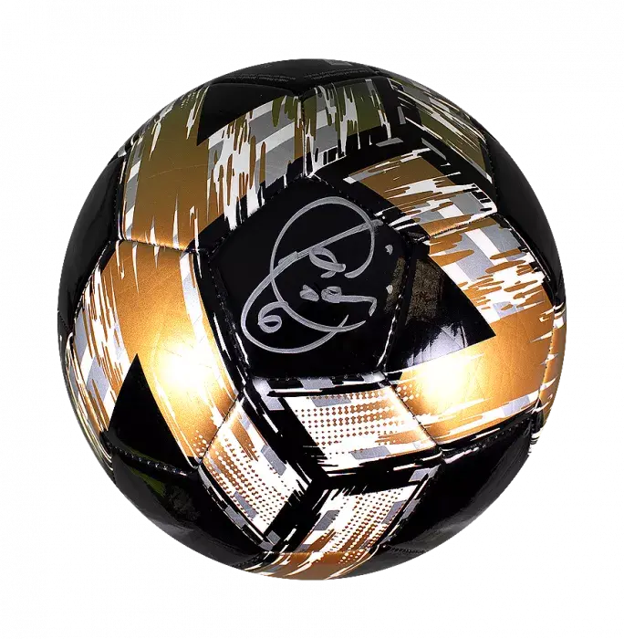 icons Xavi Signed Black & Gold Adidas Football
