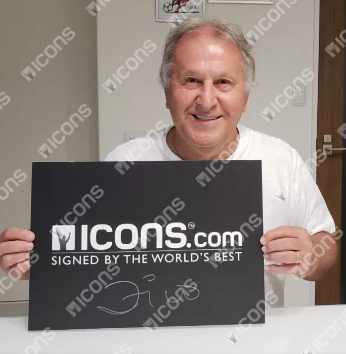 Icons Zico Signed Brazil Photo: 1982 FIFA World Cup