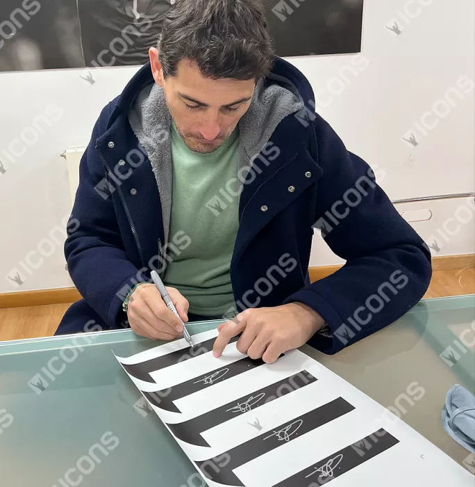 Icons Iker Casillas Back Signed Spain 2013-15 Away Goalkeeper Shirt: Player Issue Edition