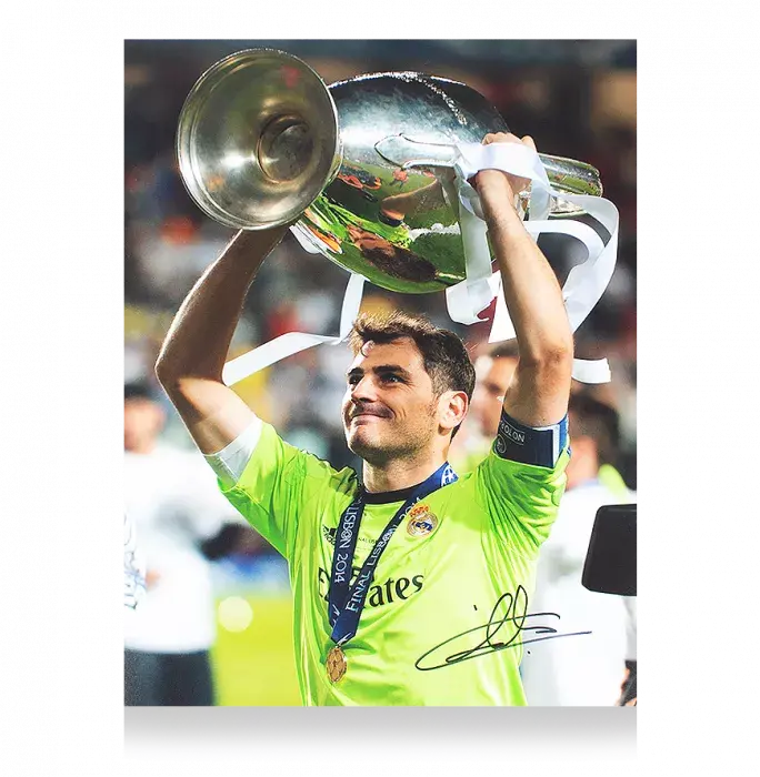 Icons Iker Casillas Signed Real Madrid Photo: 2014 UEFA Champions League Winner