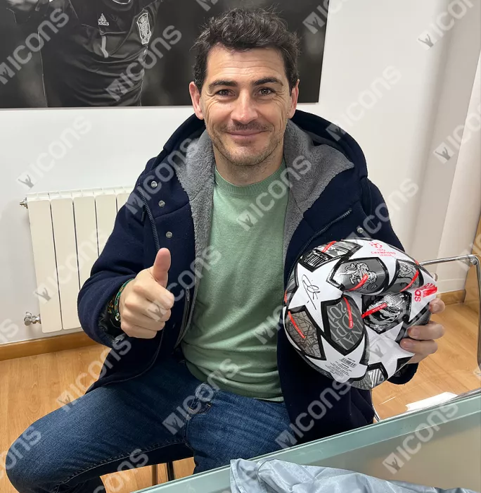 Icons Iker Casillas Signed UEFA Champions League Football
