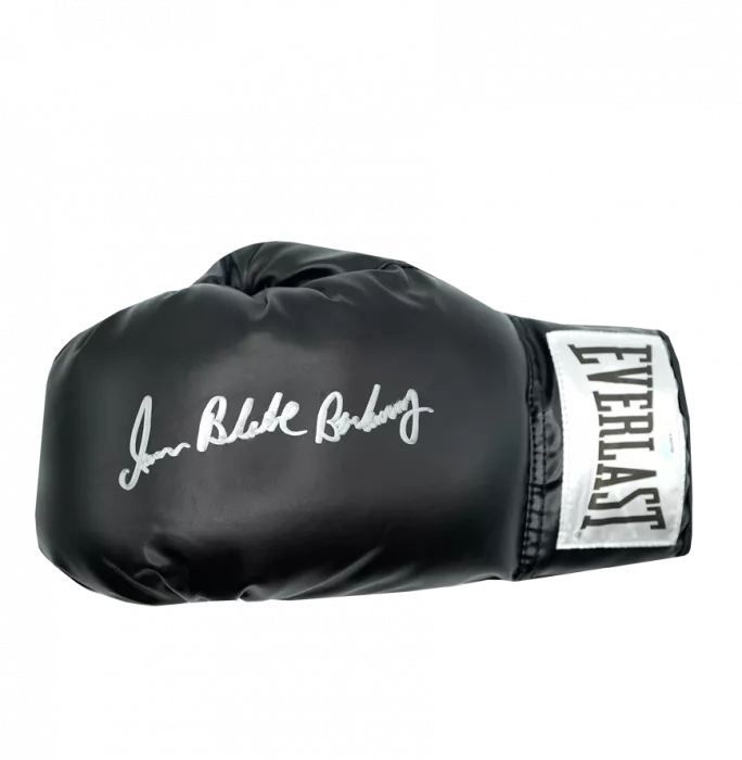 Icons Iran Barkley Signed Everlast Black Boxing Glove In Bubble Frame: Option 1