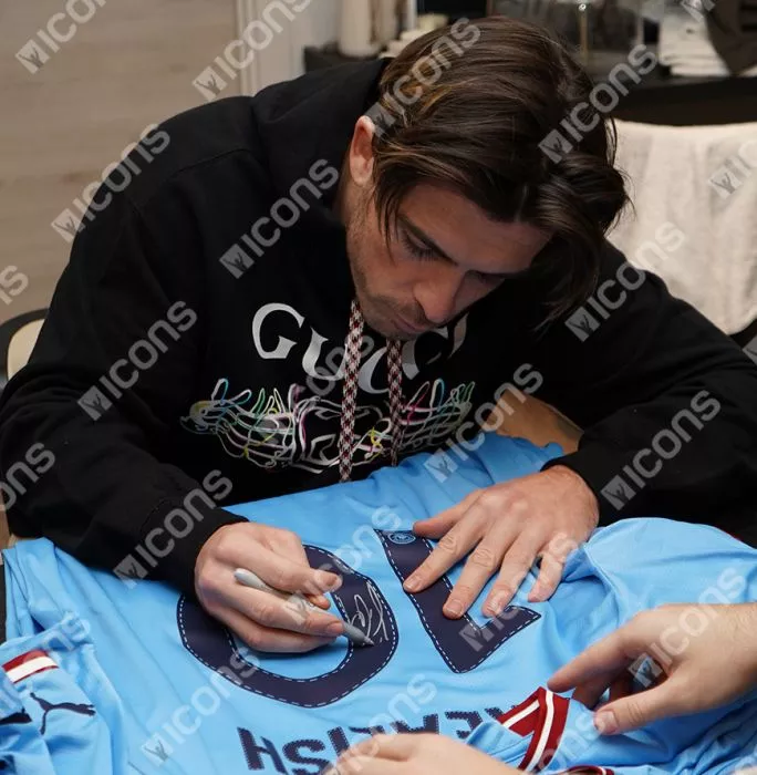 Icons Jack Grealish Back Signed Manchester City 2022-23 Home Shirt