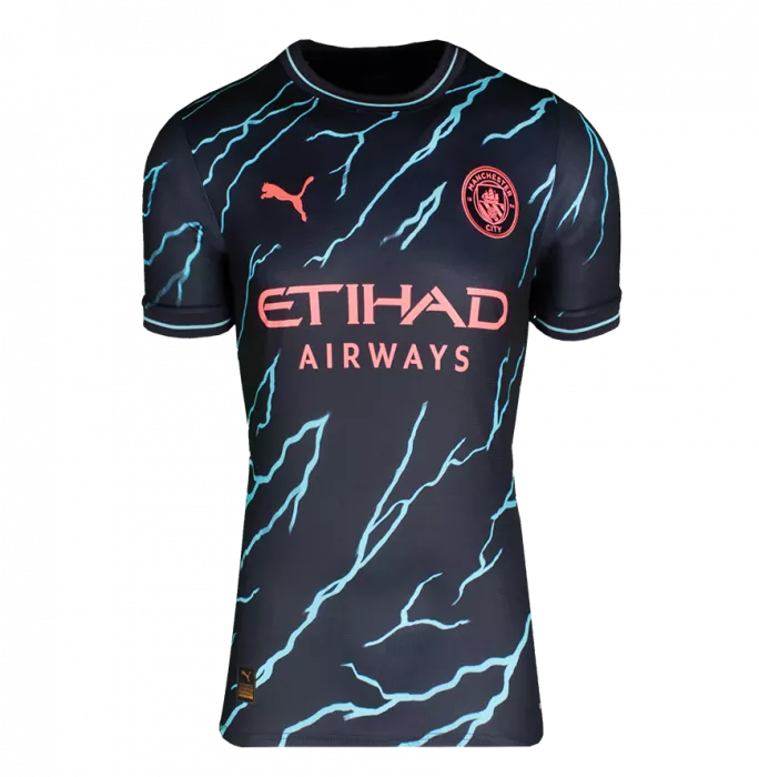 Icons Jack Grealish Back Signed Manchester City 2023-24 Third Shirt: Japanese Edition