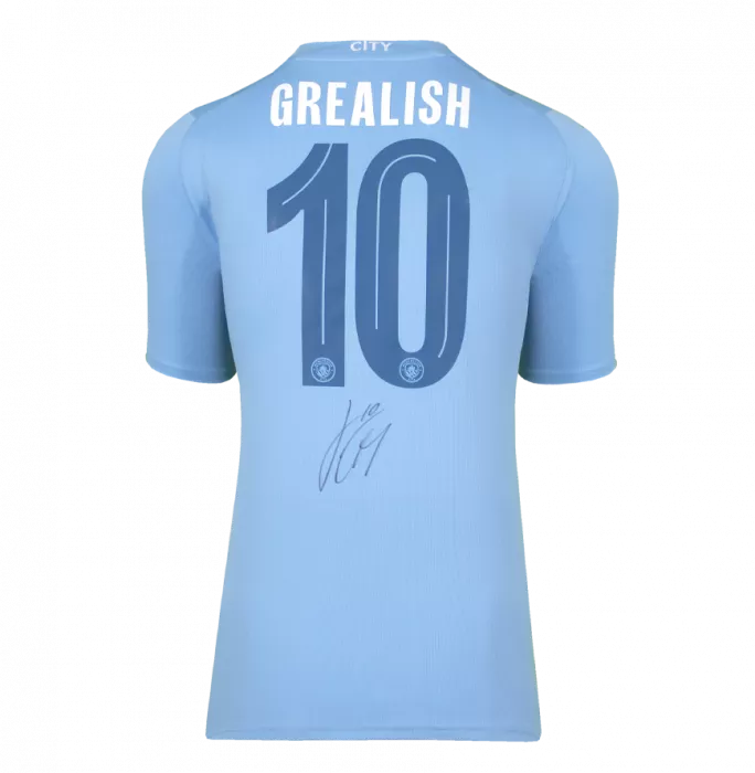 icons Jack Grealish Back Signed Manchester City 2023-24 Home Shirt