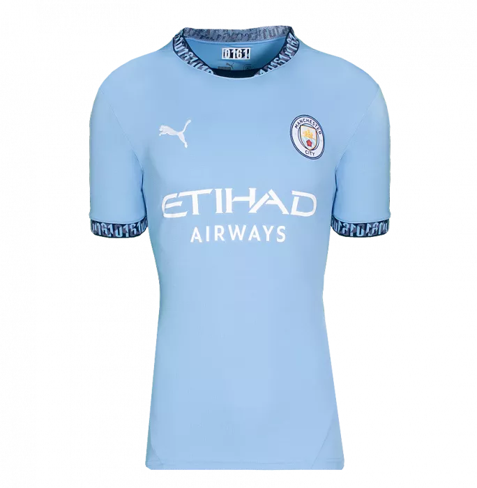 Icons Jack Grealish Back Signed Manchester City 2024-25 Home Shirt In Hero Frame: Option 1