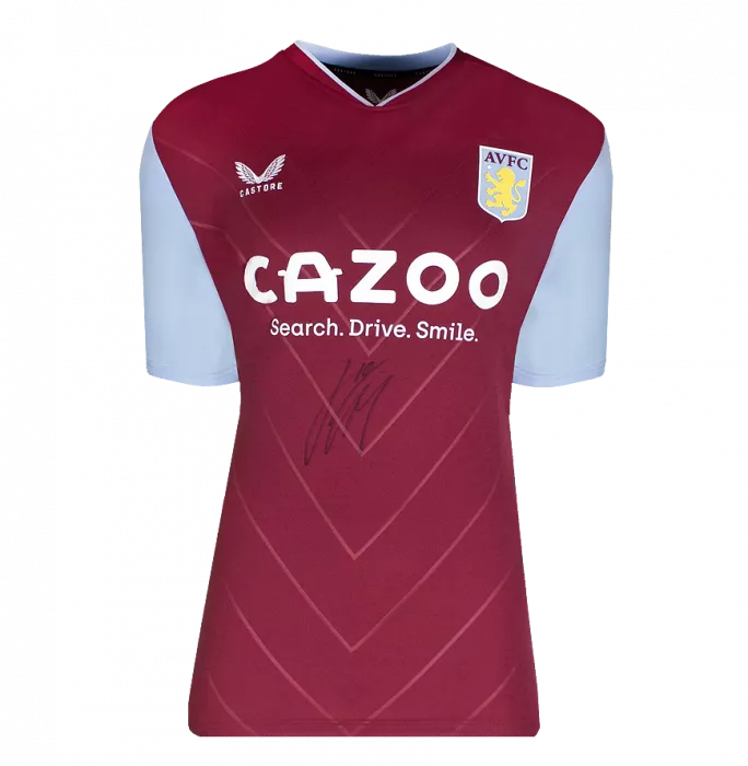 Icons Jack Grealish Front Signed Aston Villa 2022-23 Home Shirt In Hero Frame: Option 1