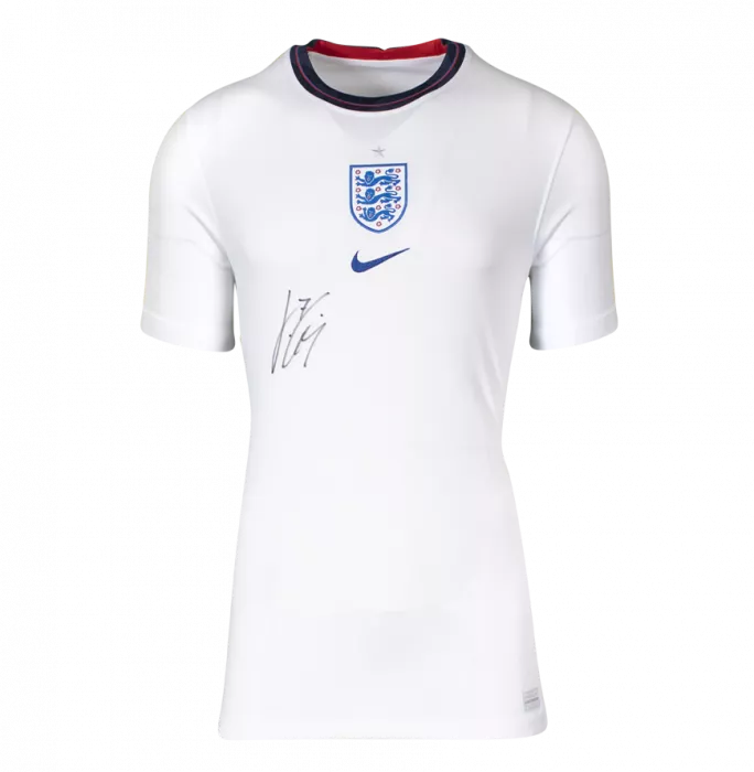 Icons Jack Grealish Front Signed England 2021-22 Home Shirt In Hero Frame: Option 1