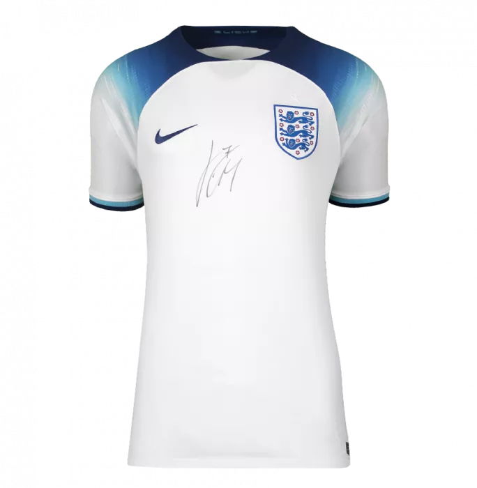 Icons Jack Grealish Front Signed England 2022 Home Shirt In Classic Frame