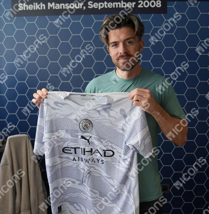 Icons Jack Grealish Front Signed Manchester City 2023-24 Shirt: Year Of The Dragon Edition