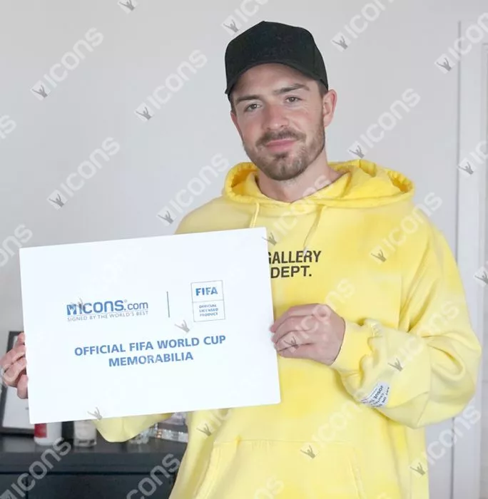 Icons Jack Grealish Official 2022 FIFA World Cup™ Signed And Framed England Photo: Goal Vs IR Iran