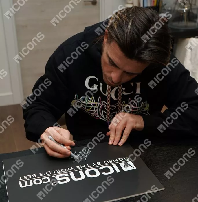 Icons Jack Grealish Official UEFA Champions League Signed Football In Acrylic Case