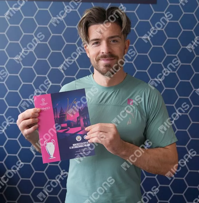 Icons Jack Grealish Signed And Framed Programme: 2023 UEFA Champions League Final
