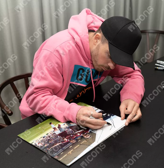 Icons Jack Grealish Signed Aston Villa Photo In Black Wooden Frame: Iconic Goal Vs Birmingham City