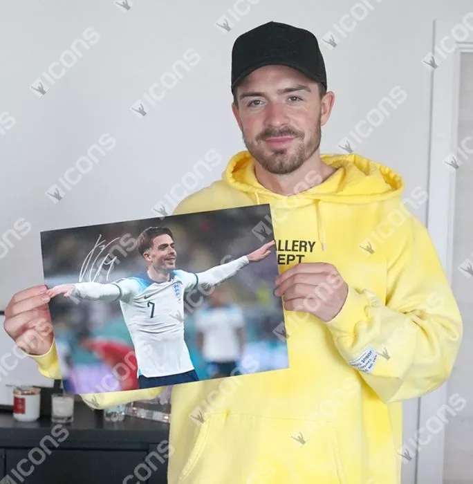 Icons Jack Grealish Signed England Photo In Premium Photo Frame: FIFA World Cup Goal Vs IR Iran