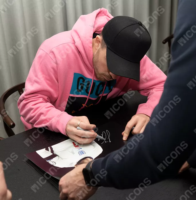 Icons Jack Grealish Signed England Photo: Three Lions Star