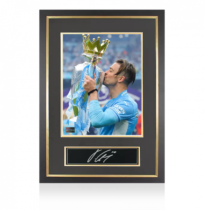 icons Jack Grealish Signed Plaque and Photo Frame: 2021-22 Premier League Winner