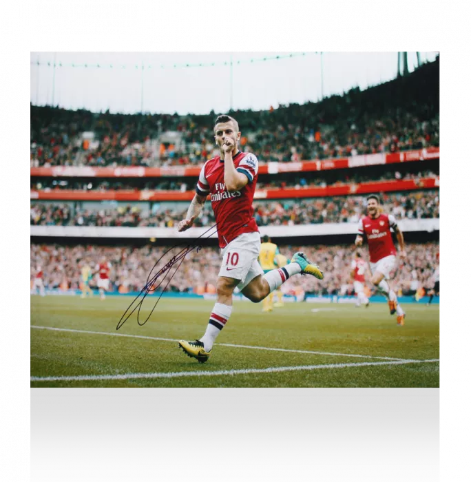 Icons Jack Wilshere Signed Arsenal Photo In Premium Photo Frame: 2013-14 Premier League Goal Of The Season