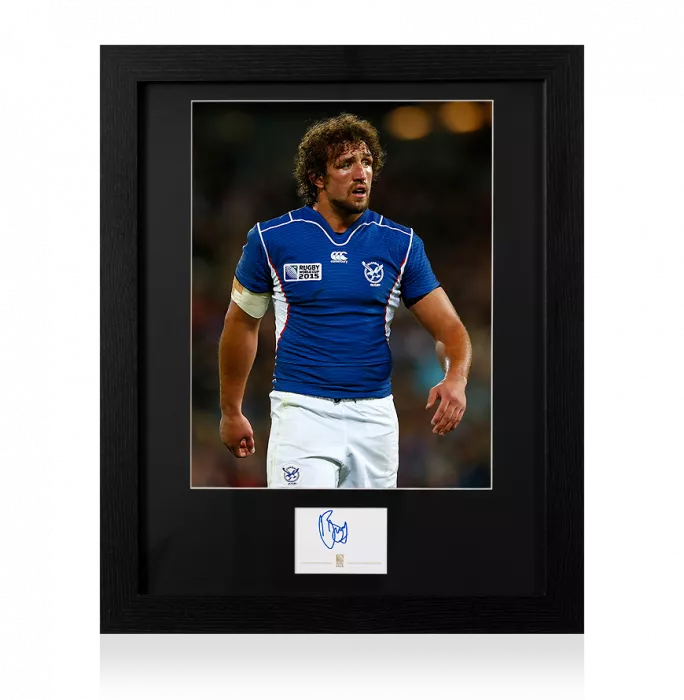 Icons Jacques Burger Signed Rugby World Cup 2015 Card And Namibia Photo Frame