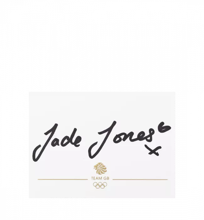 Icons Jade Jones Signed Team GB Card And Photo Frame: Option 1