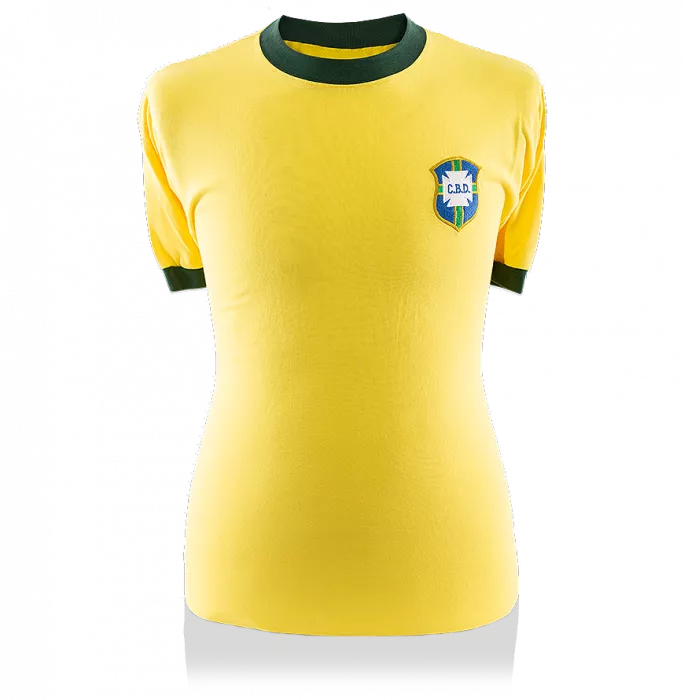 Icons Jairzinho Back Signed Retro Brazil Home Shirt