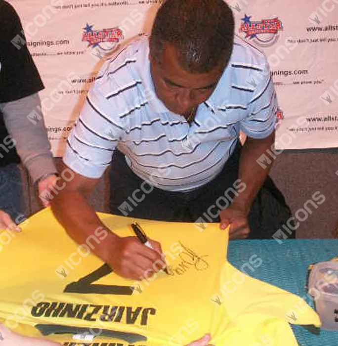 Icons Jairzinho Back Signed Retro Brazil Home Shirt