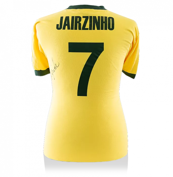 Icons Jairzinho Back Signed Retro Brazil Home Shirt
