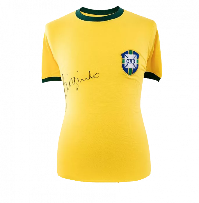Icons Jairzinho Official 1970 FIFA World Cup™ Front Signed And Hero Framed Brazil Home Shirt