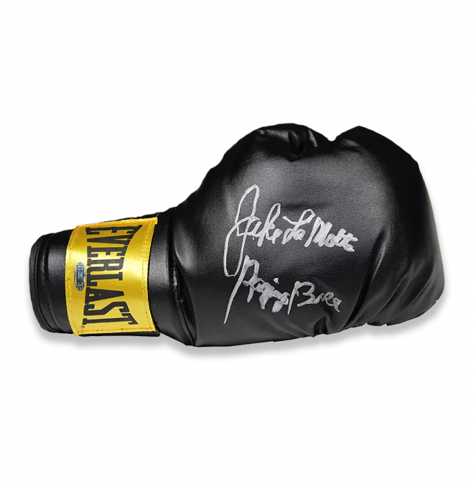 Icons Jake LaMotta Signed Black Everlast Boxing Glove: Raging Bull