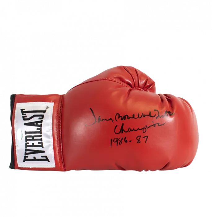 Icons James "Bonecrusher" Smith Signed Everlast Boxing Glove: "Champion 1986-87" Inscription