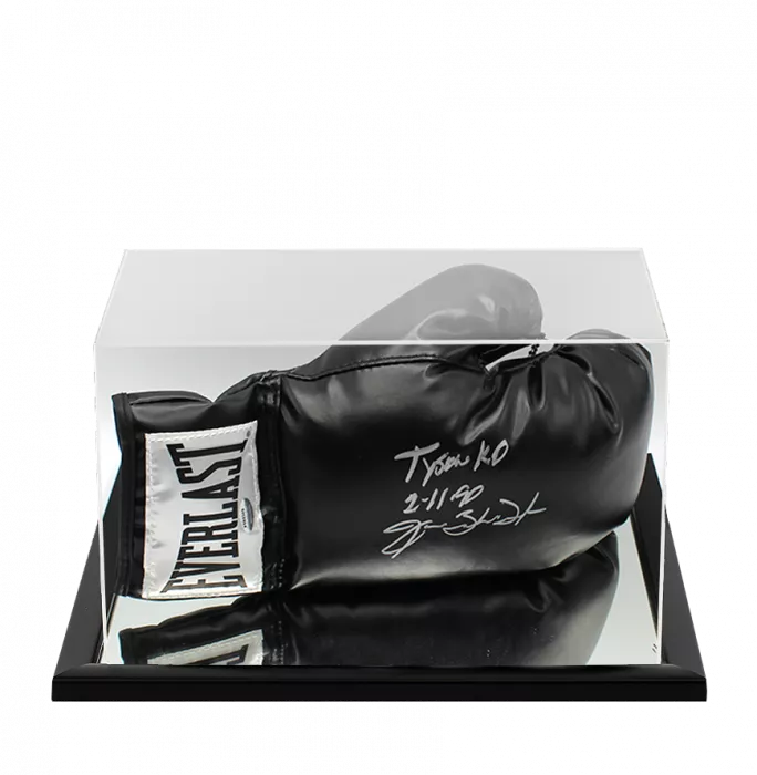 Icons James Buster Douglas Signed Everlast Black Boxing Glove In Acrylic Case - Tyson KO 2-11-90