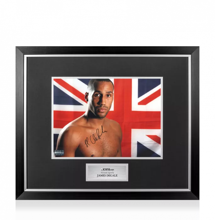 icons James DeGale Signed Photo In Premium Photo Frame