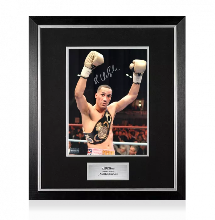 icons James DeGale Signed Photo In Premium Photo Frame