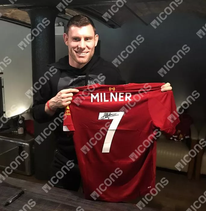 Icons James Milner Back Signed Liverpool 2019-20 Home Shirt In Classic Frame