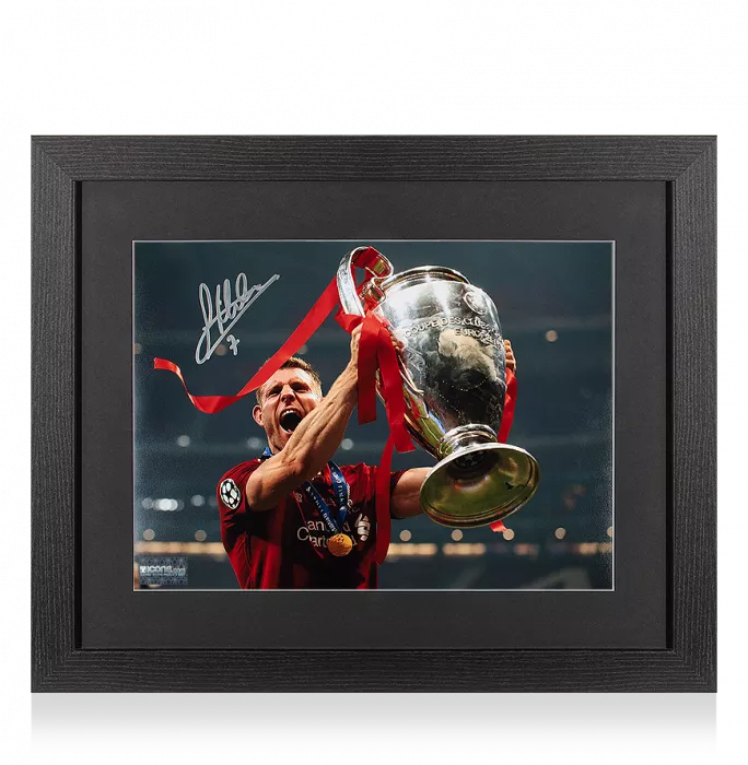 icons James Milner Signed Liverpool Photo In Black Wooden Frame: 2019 UEFA Champions League Winner