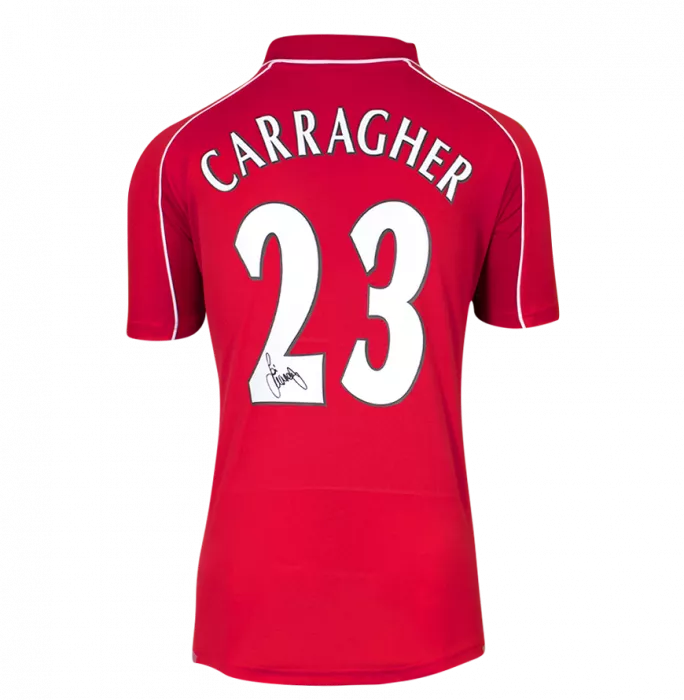 Icons Jamie Carragher Back Signed Liverpool 2000 Home Shirt In Hero Frame: Option 1