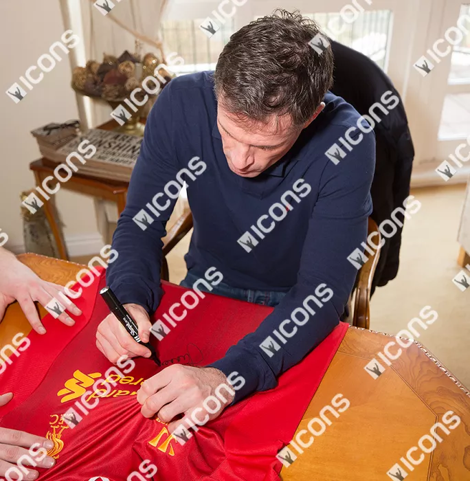 Icons Jamie Carragher Front Signed Liverpool 2013-14 Home Shirt