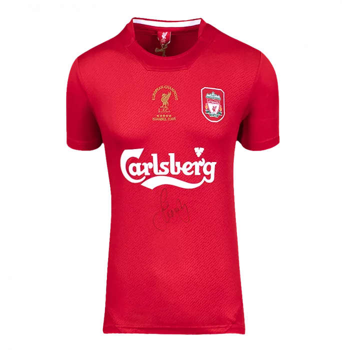 Icons Jamie Carragher Front Signed Liverpool FC 2005 Home Shirt In Classic Frame