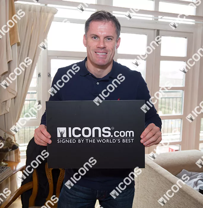 Icons Jamie Carragher Signed Liverpool 2013-14 Home Shirt In Classic Frame: "737" Edition