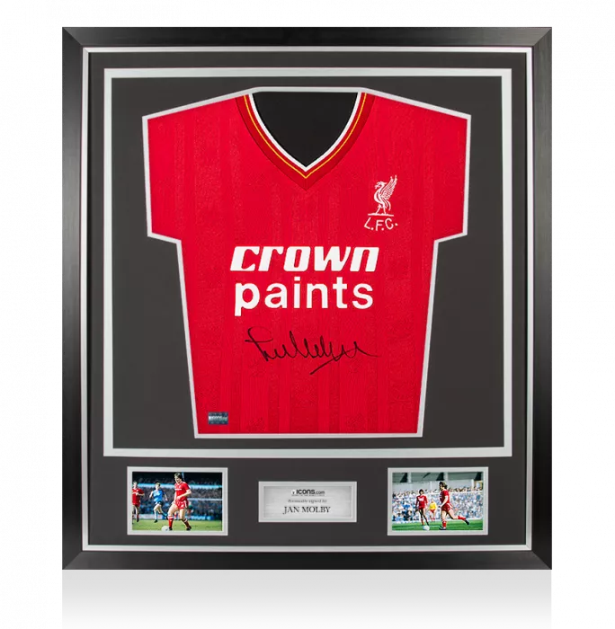 icons Jan Molby Front Signed Liverpool 1986 Home Shirt In Classic Frame