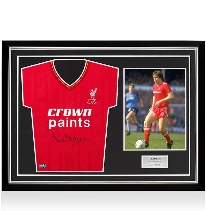 icons Jan Molby Front Signed Liverpool 1986 Home Shirt In Hero Frame: Option 1