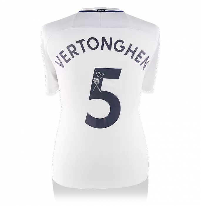 icons Jan Vertonghen Back Signed Tottenham Hotspur 2017-18 Home Shirt
