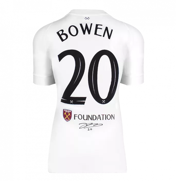 Icons Jarrod Bowen Back Signed West Ham United 2022-23 Third Shirt - UEFA Conference League Winners In Hero Frame: Option 1